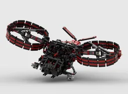 42082 Samson SA-2-inspired Sci-Fi Helicopter & Link Shak - LEGO Technic Rough Terrain Crane Alternate Build_(Fan MOC)