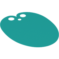 Lego Neckwear Cape, Rounded, Oval / Dark Turquoise
