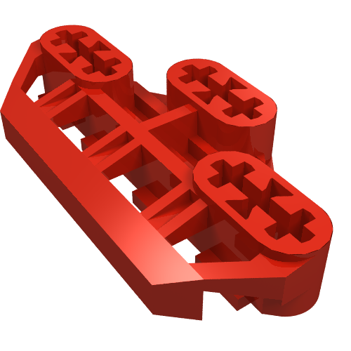 Lego Technic Axle Connector Block 3 x 6 with 6 Axleholes / Red