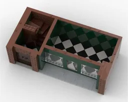 Modular store with upper office
