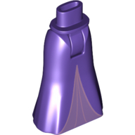Lego Minidoll Hips and Full Length Skirt with Purple Split Print (Rapunzel) / Dark Purple