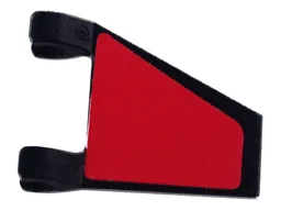 Flag 2 x 2 Trapezoid with Flat Edge with Red Pattern Model Left Side (Sticker) - Set 8362