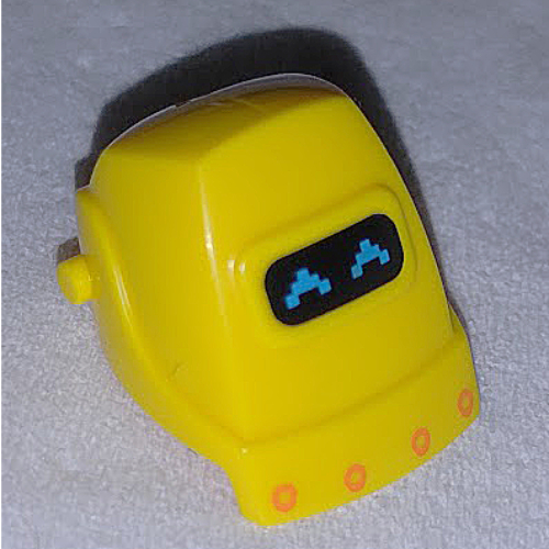 Lego Helmet Welding with Dark Azure Arrows on Black Visor Print / Yellow