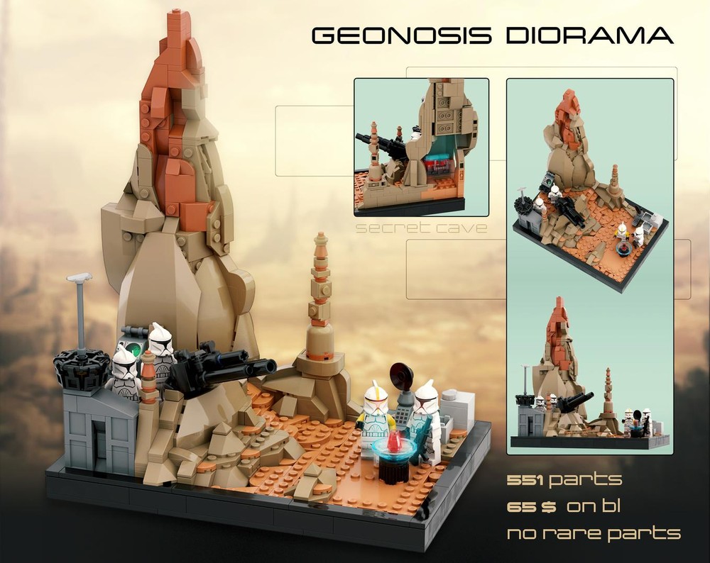 Lego Geonosis Clone Base Diorama