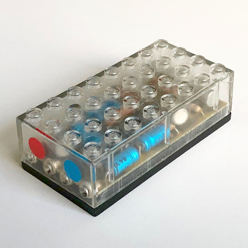Lego Control Unit, Train 4.5V Whistle Brick 4 x 8 x 2 with Forward/Stop/Reverse Functions / Trans-Clear