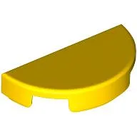 Tile Round 1 x 2 Half Circle / Yellow