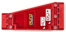 Technic, Panel Plate 5 x 11 x 1 Tapered with 'AUTO TRANSPORT', White Triangles and Trailer Pattern Model Back Left Side (Sticker) - Set 42098