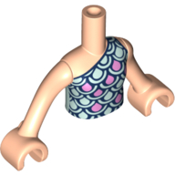 Lego Minidoll Torso Girl with Scaled Swimming Suit / Light Nougat