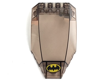 Lego Windscreen 10 x 6 x 2 Curved with Batman Logo Pattern (Sticker) - Sets 7780 / 7781 / 7787