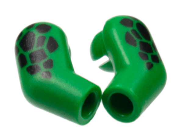 Lego Arm, (Matching Left and Right) Pair with Black Scales Pattern