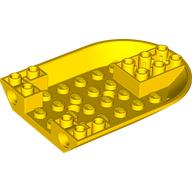 Lego Aircraft Fuselage Curved Forward 6 x 8 Bottom with 2 Pin Holes / Yellow