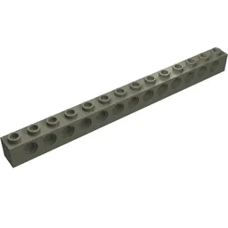 Technic Brick 1 x 14 [13 Pin Holes] / Dark Gray