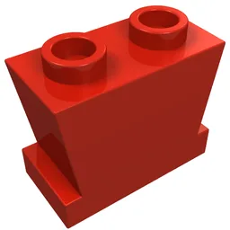 Brick 1 x 2 Tapered (Legs Old) / Red