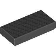 Lego Tile 1 x 2 with Carbon Fiber print / Black