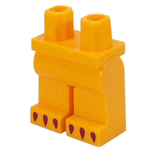 Lego Hips and Bright Light Orange Legs with Dark Red Claws print