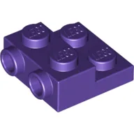 Plate Special 2 x 2 x 2/3 with Two Studs On Side and Two Raised [Solid Anti-stud] / Dark Purple