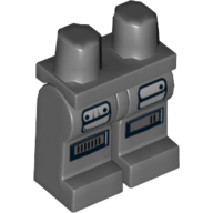 Lego Hips and Dark Bluish Gray Legs with Space Police 3 Pockets Print / Dark Bluish Gray