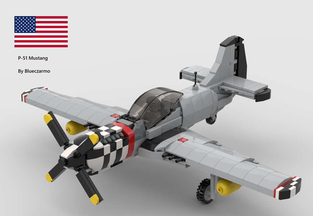 Lego P-51 Mustang - WW2 American Fighter Plane