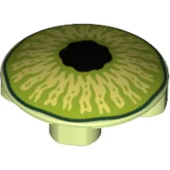 Plate Round 2 x 2 with Rounded Bottom with Green Monster Eye Print