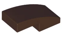 Brick Curved 2 x 1 No Studs [1/2 Bow] / Dark Brown