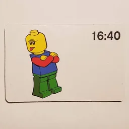 Activity Card, Time-Teaching 24-Hour Clock 16:40 / [No Color/Any Color]