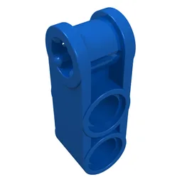 Technic Axle and Pin Connector Perpendicular 3L with 2 Pin Holes / Blue