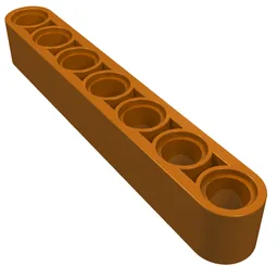 Technic Beam 1 x 7 Thick / Dark Orange