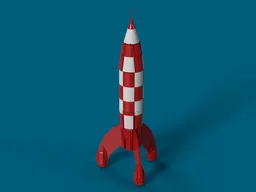 Tintin Moon Rocket