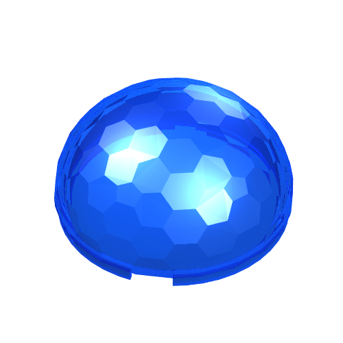 Lego Dome Hemisphere 4 x 4 Multifaceted / Trans-Dark Blue