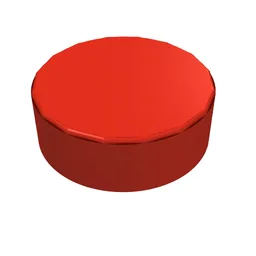 Tile Round 1 x 1 / Red