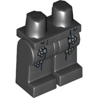 Lego Hips and Black Legs with Gold Fleur de Lis Buckles Print / Black