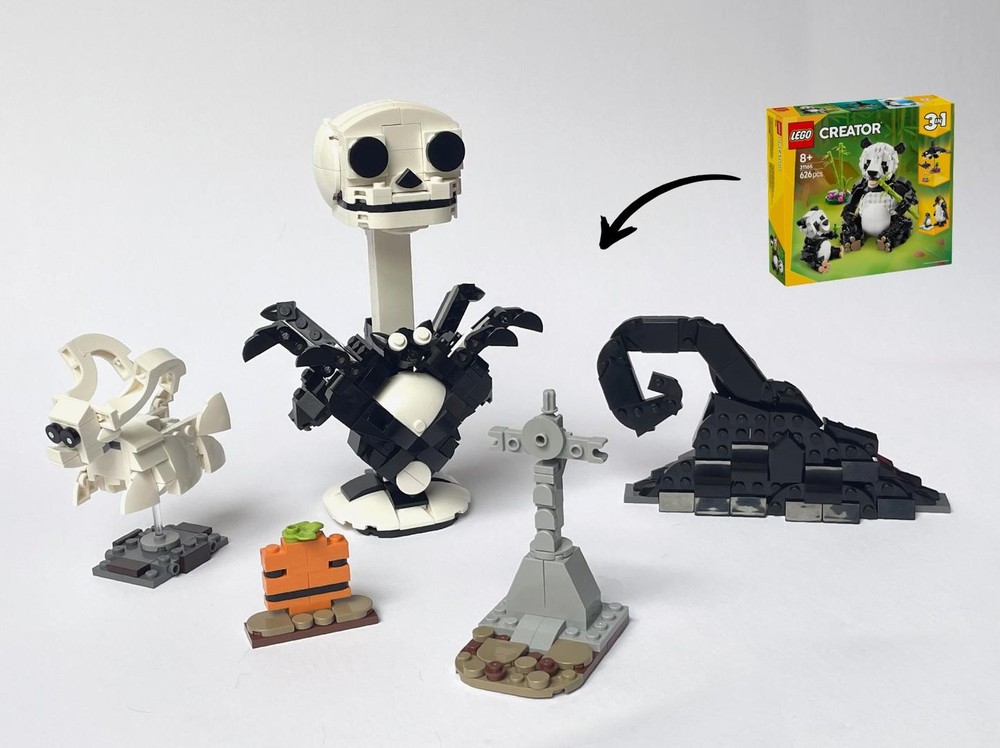 Lego The Nightmare Before Christmas - Jack Skellington Bust, Spiral Hill and Zero