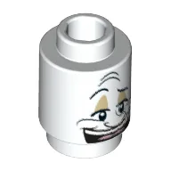 Brick Round 1 x 1 with Face Print (Lumiere)