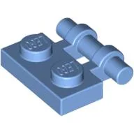 Plate Special 1 x 2 Side Handle [Free Ends] / Medium Blue