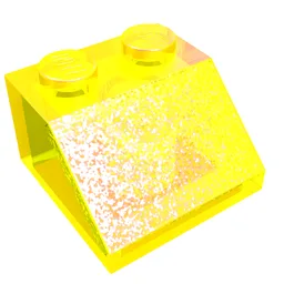 Brick Sloped 45° 2 x 2 / Trans-Neon Green