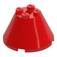 Cone 4 x 4 x 2, Axle Hole [Plain] / Red