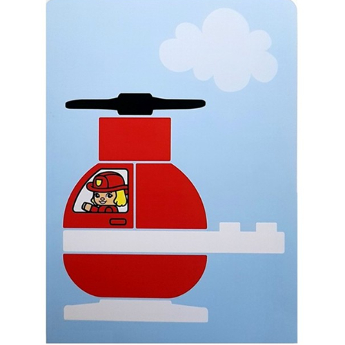 Lego Activity Card 1 - Fire Helicopter / [No Color/Any Color]