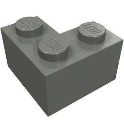 Brick 2 x 2 Corner / Dark Bluish Gray