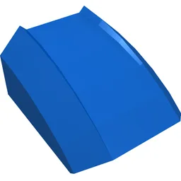 Brick Curved 2 x 2 with Lip, No Studs / Blue
