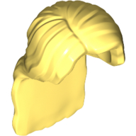Lego Hair Long with Side Parting (with extra tolerance) / Bright Light Yellow