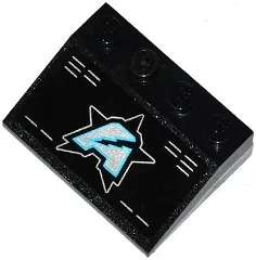 Slope 33 3 x 4 with Vents and Ultra Agents Logo Pattern (Sticker) - Set 70169