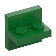 Bracket 2 x 2 with 1 x 2 Vertical Studs / Green