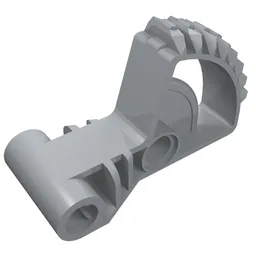 Technic Arm 2 x 5 with 1/4 Gear 8 Tooth Double Bevel / Light Bluish Gray