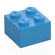 Lego Brick 2 x 2 / Dark Azure