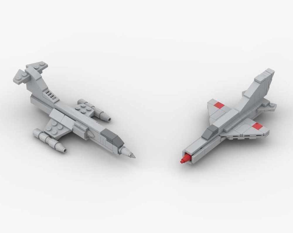 Lego F-104 & Mig-21 (1/110 scale)