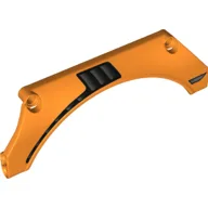 Technic Panel Car Mudguard Arched 15 x 2 x 5 with Vent Grille Print Model Right Side / Orange
