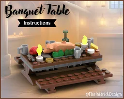 Tavern Banquet Table - Medieval Fantasy moc