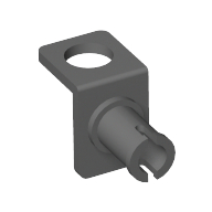 Lego Minifig Neckwear Bracket with Technic Pin / Dark Bluish Gray