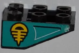 Slope, Inverted 33 3 x 2 with Flat Bottom Pin without Connections between Studs with Black and Yellow Symbol and Air Intake Pattern on Both Sides (Stickers) - Set 8269