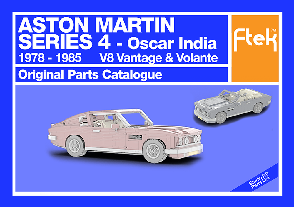 Lego Aston Martin Series 4 - Original Parts Catalogue - '78 to '85